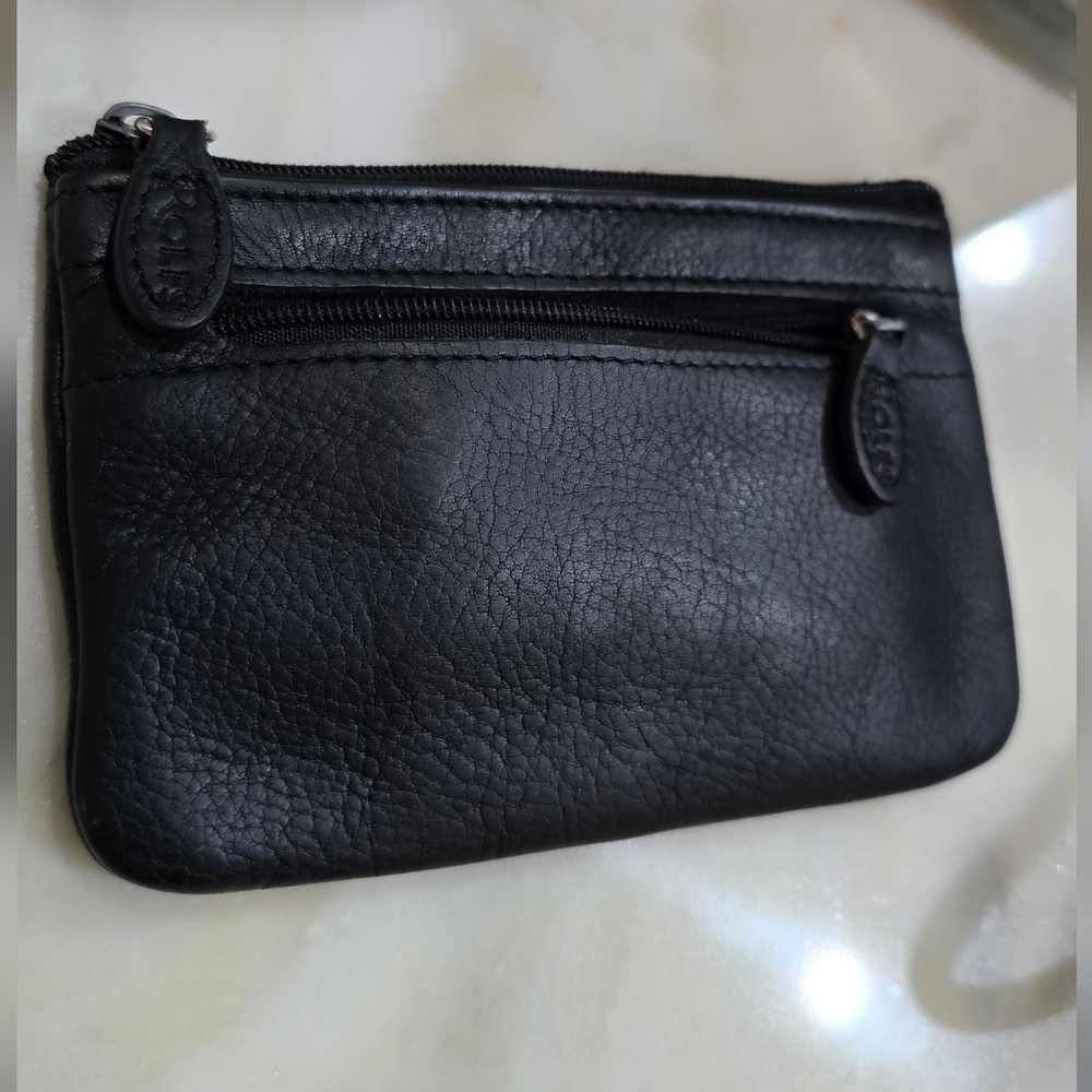 Black Leather ROLFS Coin wallet/purse